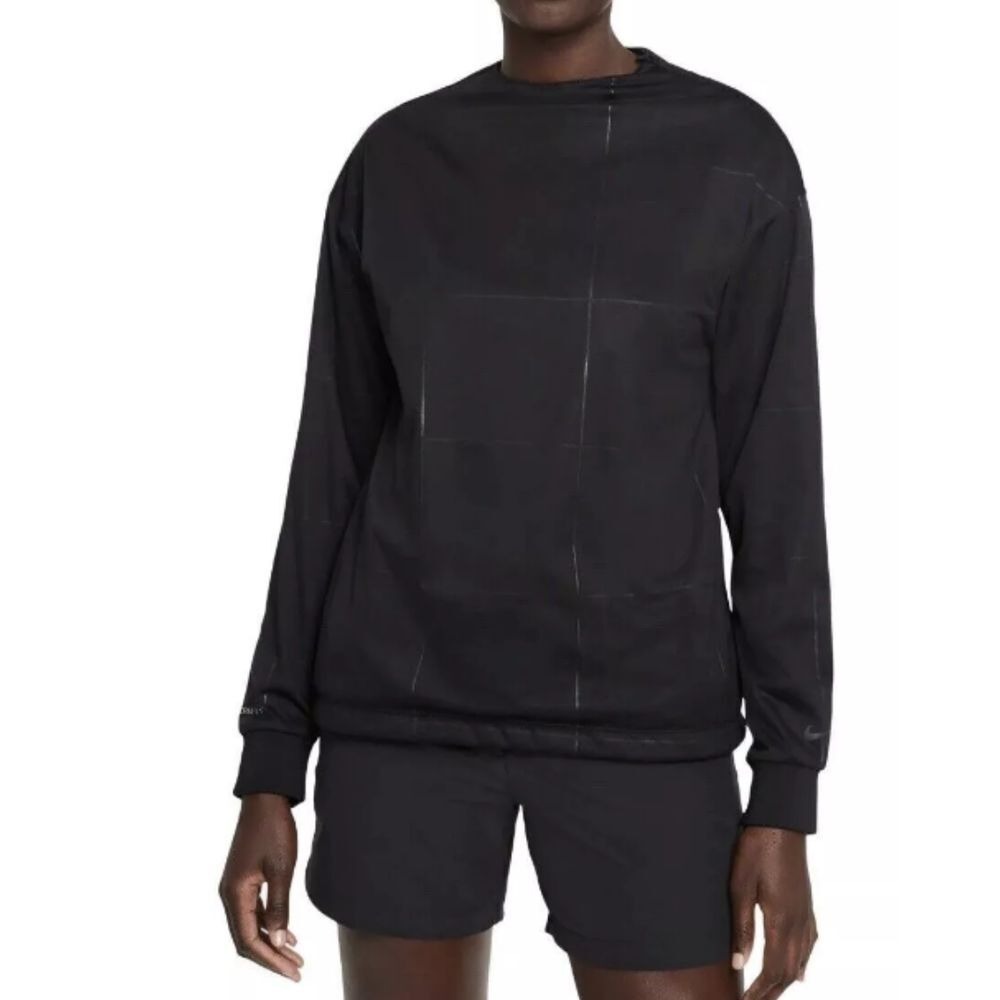 Nike Women's Storm-Fit Black Long Sleeve Golf Sweater Size Large - Picture 1 of 9